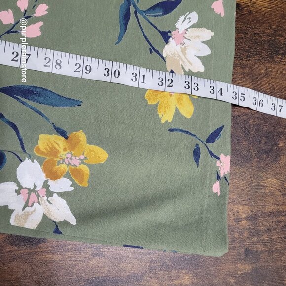 Old Navy Floral Sheath Dress L P Olive Gardencore Countrycore Fairycore Boho - Picture 9 of 12